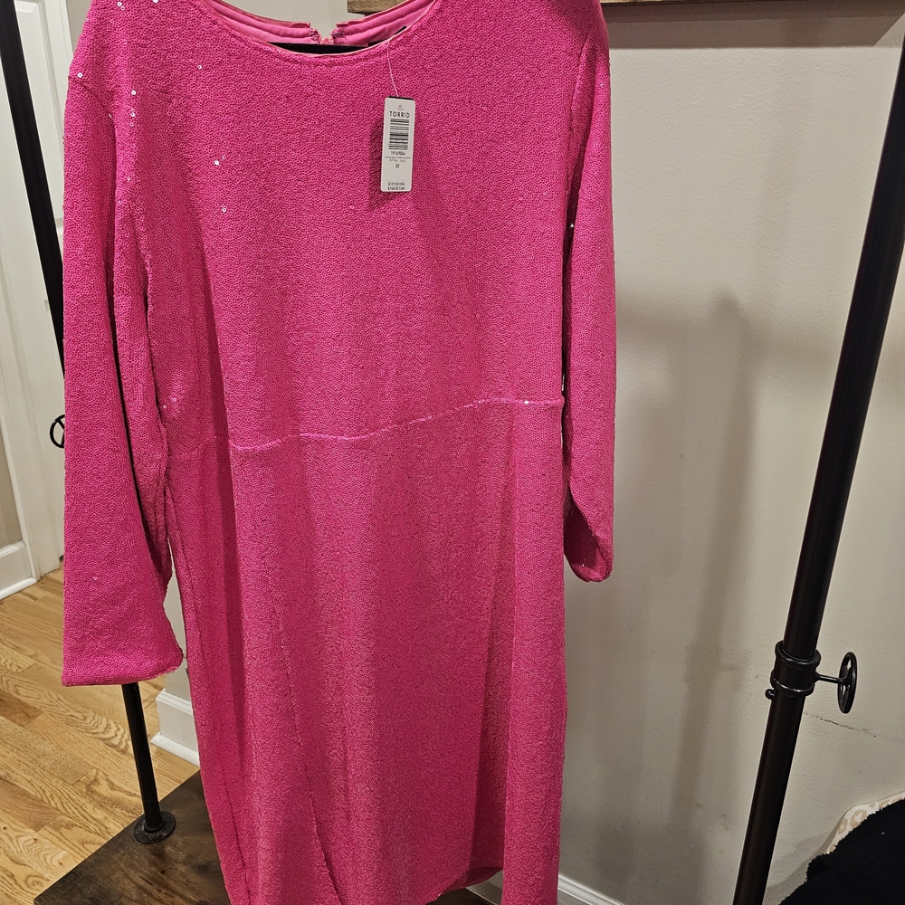 Torrid Vibrant Pink Sequin Dress